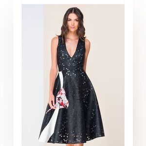 Elegant Black Floral Dress